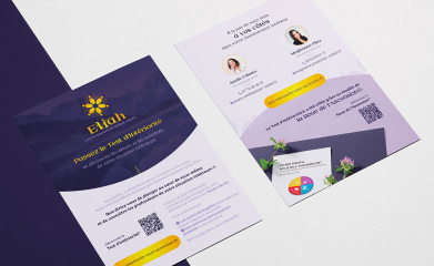 Eliah : Logotype, carte de visite, flyers et maquette de site internet image 