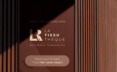La Tissuthèque LR : logotype, carte de visite, enseigne, newsletter, affiche image 