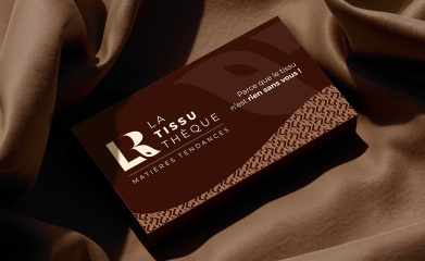 La Tissuthèque LR : logotype, carte de visite, enseigne, newsletter, affiche image 