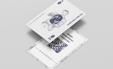 Nicolas Marques Magicien : logotype, brochure, carte de visite image 