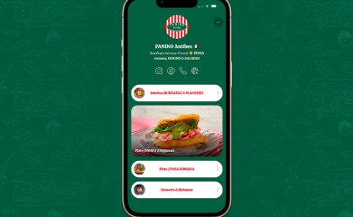 Panino : Refonte d'enseigne, pancarte menu, Linktree, QR code image 